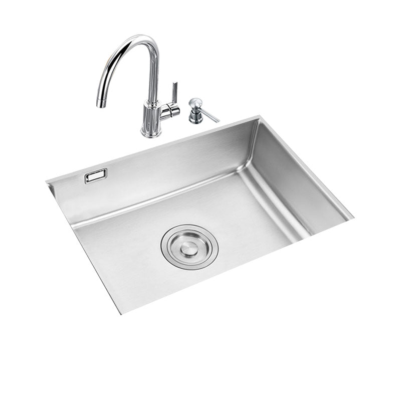 Modern Workstation Sink Stainless Faucet and Steel Basket Strainer Kitchen Sink Clearhalo 'Home Improvement' 'home_improvement' 'home_improvement_kitchen_sinks' 'Kitchen Remodel & Kitchen Fixtures' 'Kitchen Sinks & Faucet Components' 'Kitchen Sinks' 'kitchen_sinks' 6211818
