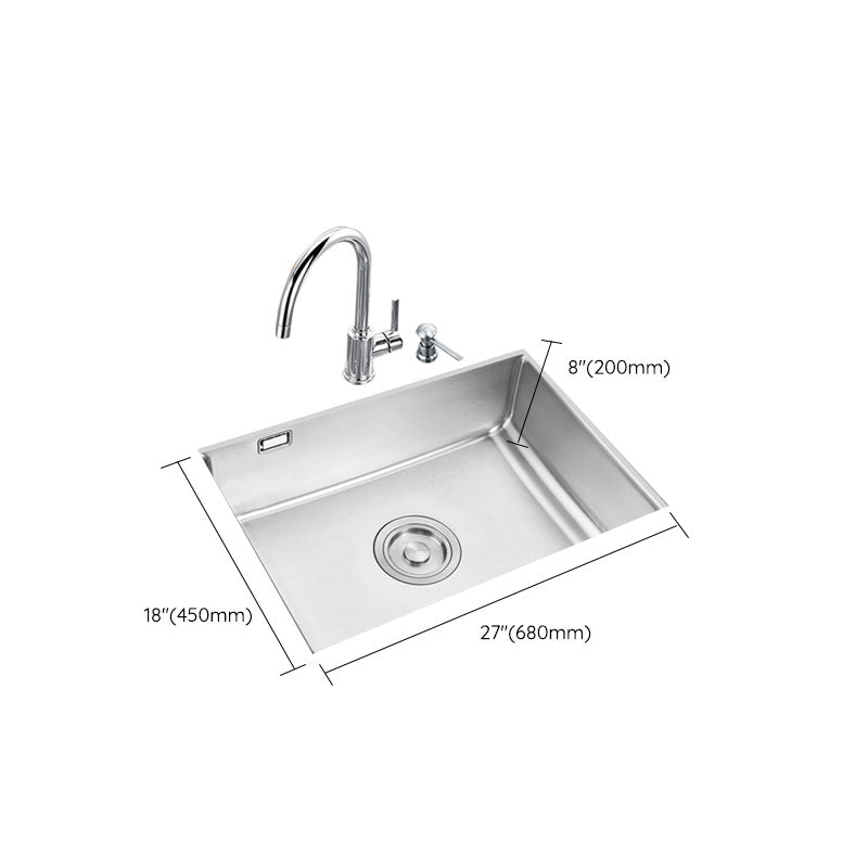 Modern Workstation Sink Stainless Faucet and Steel Basket Strainer Kitchen Sink Clearhalo 'Home Improvement' 'home_improvement' 'home_improvement_kitchen_sinks' 'Kitchen Remodel & Kitchen Fixtures' 'Kitchen Sinks & Faucet Components' 'Kitchen Sinks' 'kitchen_sinks' 6211820