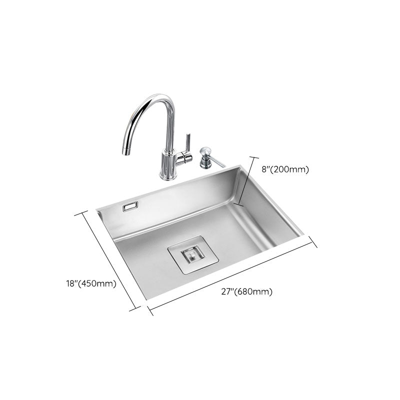 Modern Workstation Sink Stainless Faucet and Steel Basket Strainer Kitchen Sink Clearhalo 'Home Improvement' 'home_improvement' 'home_improvement_kitchen_sinks' 'Kitchen Remodel & Kitchen Fixtures' 'Kitchen Sinks & Faucet Components' 'Kitchen Sinks' 'kitchen_sinks' 6211822
