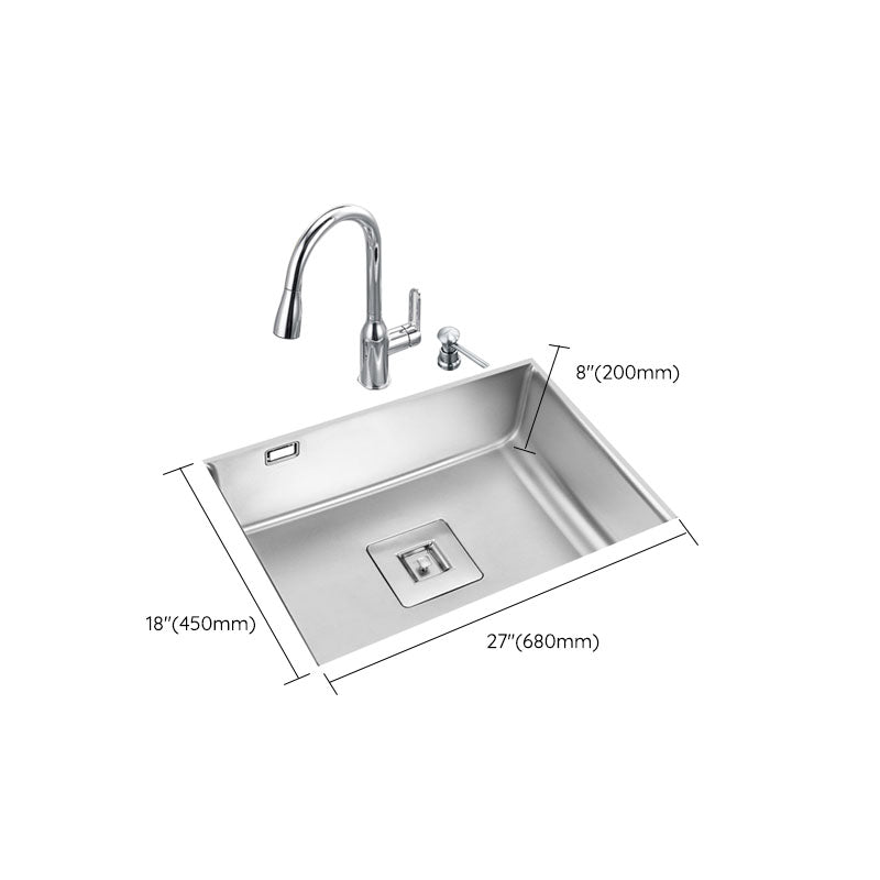 Modern Workstation Sink Stainless Faucet and Steel Basket Strainer Kitchen Sink Clearhalo 'Home Improvement' 'home_improvement' 'home_improvement_kitchen_sinks' 'Kitchen Remodel & Kitchen Fixtures' 'Kitchen Sinks & Faucet Components' 'Kitchen Sinks' 'kitchen_sinks' 6211823