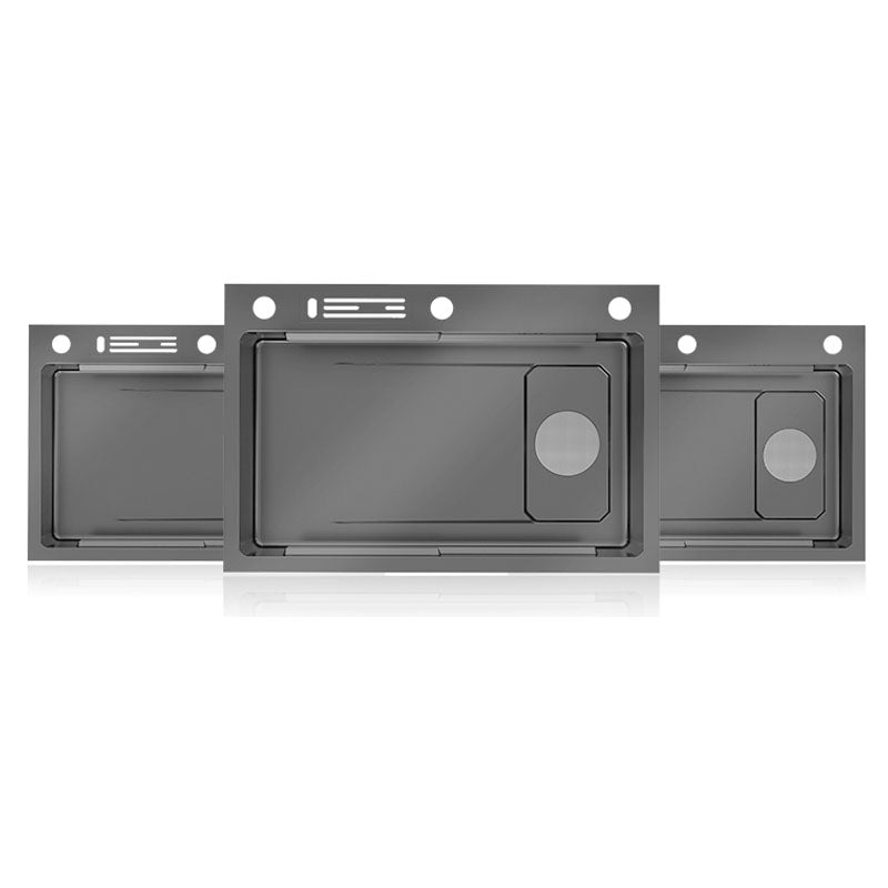 Contemporary Kitchen Sink Stainless Steel Kitchen Sink with Drain Assembly Clearhalo 'Home Improvement' 'home_improvement' 'home_improvement_kitchen_sinks' 'Kitchen Remodel & Kitchen Fixtures' 'Kitchen Sinks & Faucet Components' 'Kitchen Sinks' 'kitchen_sinks' 6211904