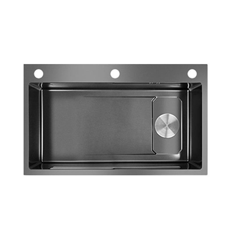 Contemporary Kitchen Sink Stainless Steel Kitchen Sink with Drain Assembly Clearhalo 'Home Improvement' 'home_improvement' 'home_improvement_kitchen_sinks' 'Kitchen Remodel & Kitchen Fixtures' 'Kitchen Sinks & Faucet Components' 'Kitchen Sinks' 'kitchen_sinks' 6211906