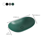 Contemporary Bathroom Sink Pop-Up Drain Porcelain Solid Color Oval-Shape Vessel Clearhalo 'Bathroom Remodel & Bathroom Fixtures' 'Bathroom Sinks & Faucet Components' 'Bathroom Sinks' 'bathroom_sink' 'Home Improvement' 'home_improvement' 'home_improvement_bathroom_sink' 6211967