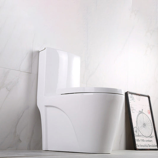 Contemporary Elongated Toilet Bowl Gravity Flush Toilet with Seat for Bathroom Clearhalo 'Bathroom Remodel & Bathroom Fixtures' 'Home Improvement' 'home_improvement' 'home_improvement_toilets' 'Toilets & Bidets' 'Toilets' 6212613