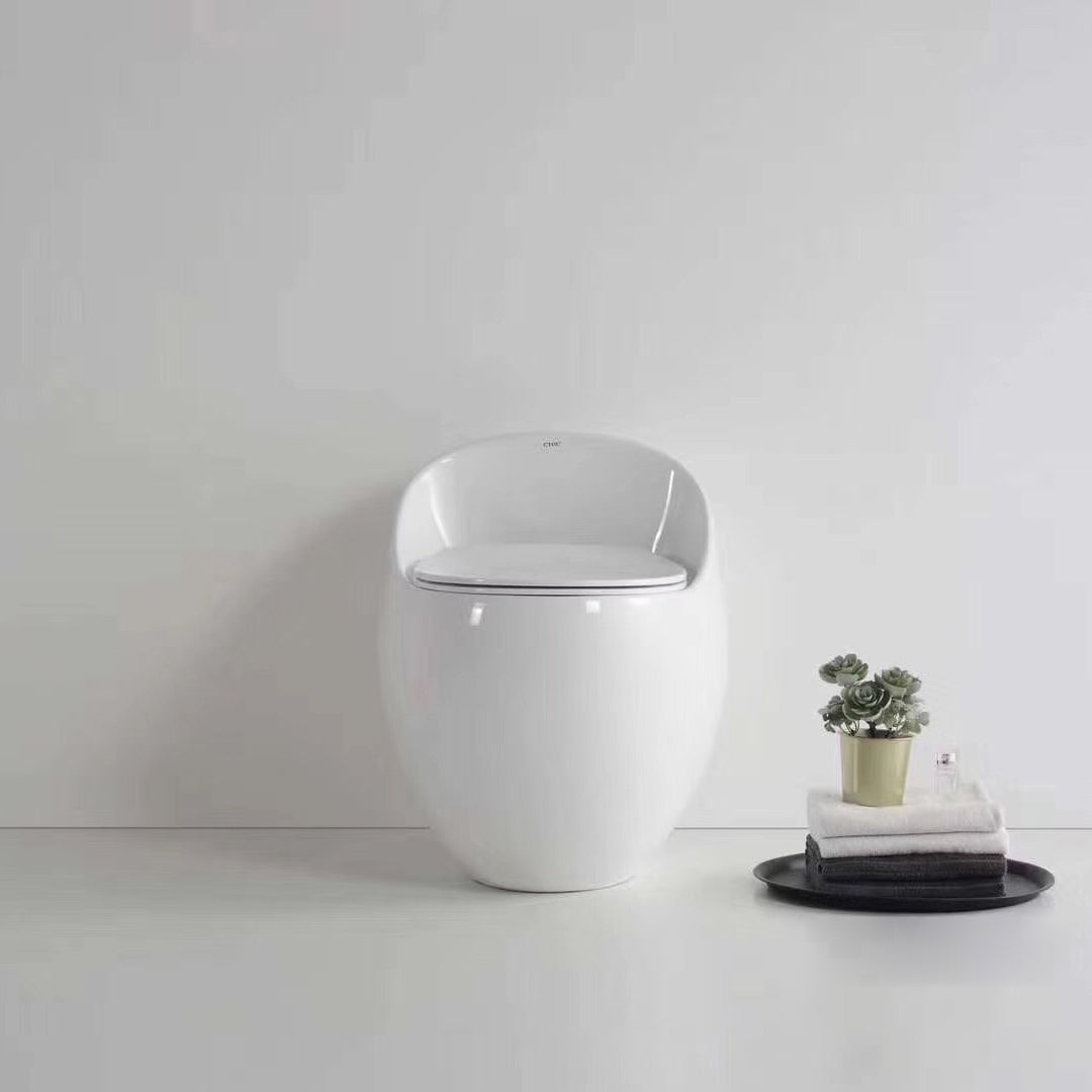 Modern UF Siphon Jet Toilet Bowl Floor Mount Flush Toilet with Toilet Seat Clearhalo 'Bathroom Remodel & Bathroom Fixtures' 'Home Improvement' 'home_improvement' 'home_improvement_toilets' 'Toilets & Bidets' 'Toilets' 6212622