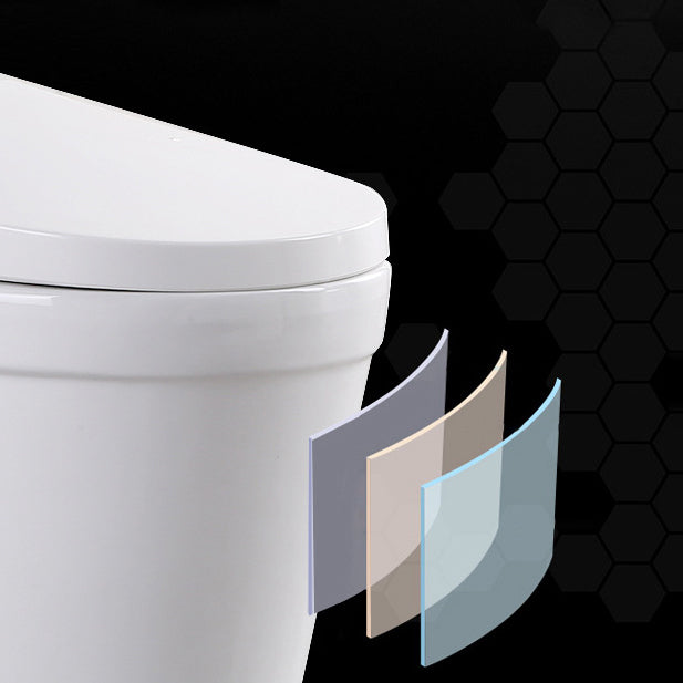 White Modern Flush Toilet Ceramic Elong One-Piece Toilet with Slow Close Seat Clearhalo 'Bathroom Remodel & Bathroom Fixtures' 'Home Improvement' 'home_improvement' 'home_improvement_toilets' 'Toilets & Bidets' 'Toilets' 6212676