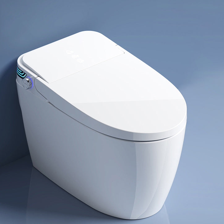 Modern Flush Toilet Concealed Tank One-Piece Toilet with Slow Close Seat 16" Clearhalo 'Bathroom Remodel & Bathroom Fixtures' 'Home Improvement' 'home_improvement' 'home_improvement_toilets' 'Toilets & Bidets' 'Toilets' 6212689