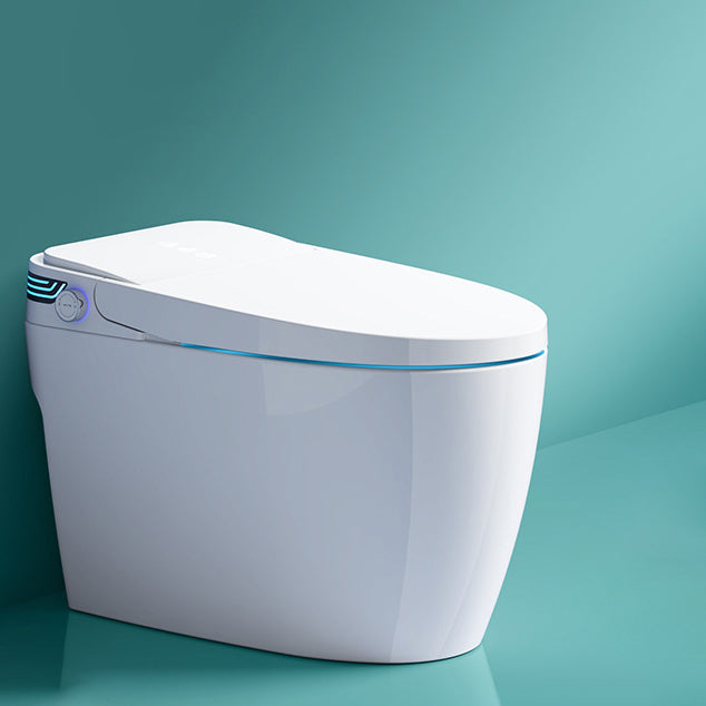 Modern Flush Toilet Concealed Tank One-Piece Toilet with Slow Close Seat 12" Clearhalo 'Bathroom Remodel & Bathroom Fixtures' 'Home Improvement' 'home_improvement' 'home_improvement_toilets' 'Toilets & Bidets' 'Toilets' 6212690