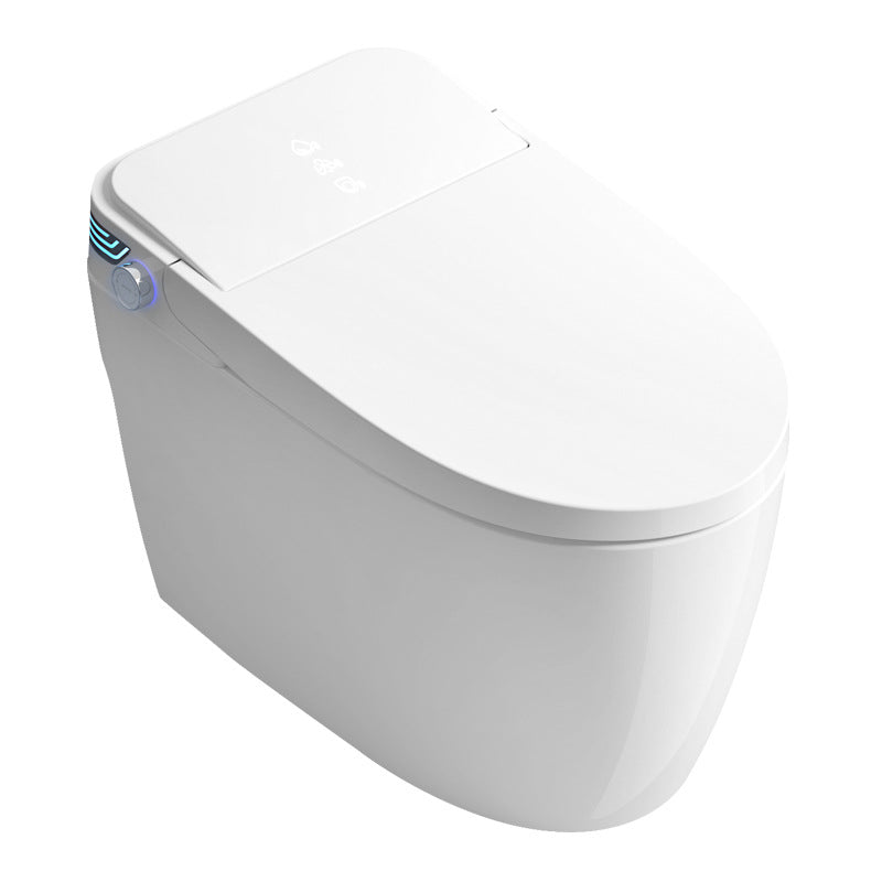 Modern Flush Toilet Concealed Tank One-Piece Toilet with Slow Close Seat Clearhalo 'Bathroom Remodel & Bathroom Fixtures' 'Home Improvement' 'home_improvement' 'home_improvement_toilets' 'Toilets & Bidets' 'Toilets' 6212693