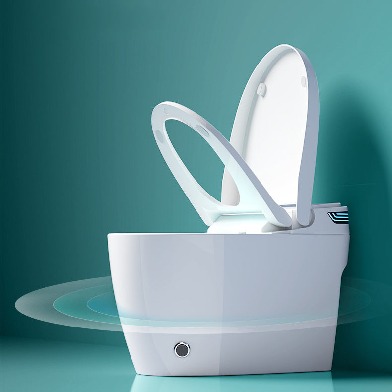 Modern Flush Toilet Concealed Tank One-Piece Toilet with Slow Close Seat Clearhalo 'Bathroom Remodel & Bathroom Fixtures' 'Home Improvement' 'home_improvement' 'home_improvement_toilets' 'Toilets & Bidets' 'Toilets' 6212696