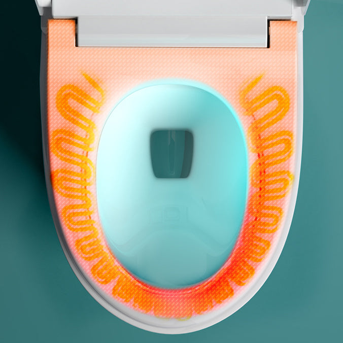 Modern Flush Toilet Concealed Tank One-Piece Toilet with Slow Close Seat Clearhalo 'Bathroom Remodel & Bathroom Fixtures' 'Home Improvement' 'home_improvement' 'home_improvement_toilets' 'Toilets & Bidets' 'Toilets' 6212707