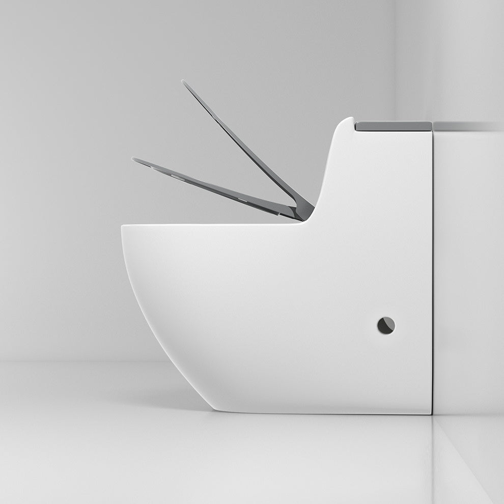 Modern Elongated Toilet Bowl Siphon Jet Flush Toilet with Seat Clearhalo 'Bathroom Remodel & Bathroom Fixtures' 'Home Improvement' 'home_improvement' 'home_improvement_toilets' 'Toilets & Bidets' 'Toilets' 6212729