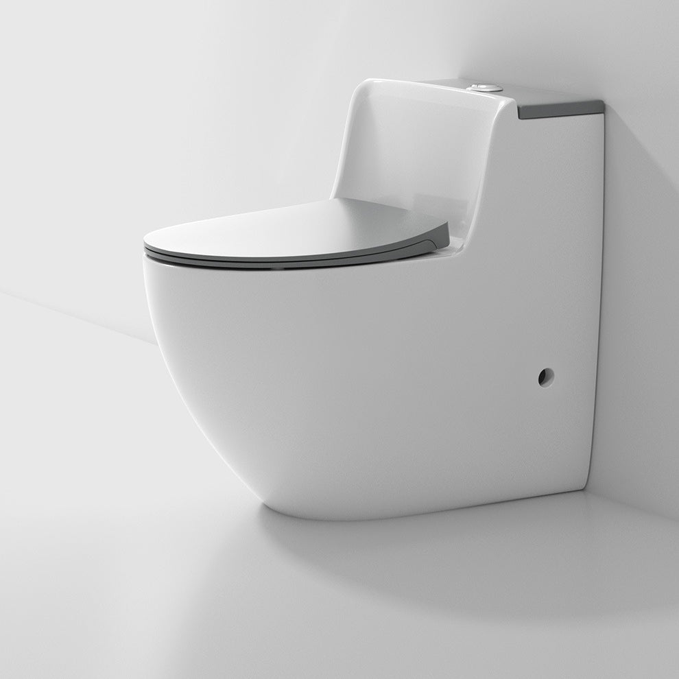 Modern Elongated Toilet Bowl Siphon Jet Flush Toilet with Seat Clearhalo 'Bathroom Remodel & Bathroom Fixtures' 'Home Improvement' 'home_improvement' 'home_improvement_toilets' 'Toilets & Bidets' 'Toilets' 6212743