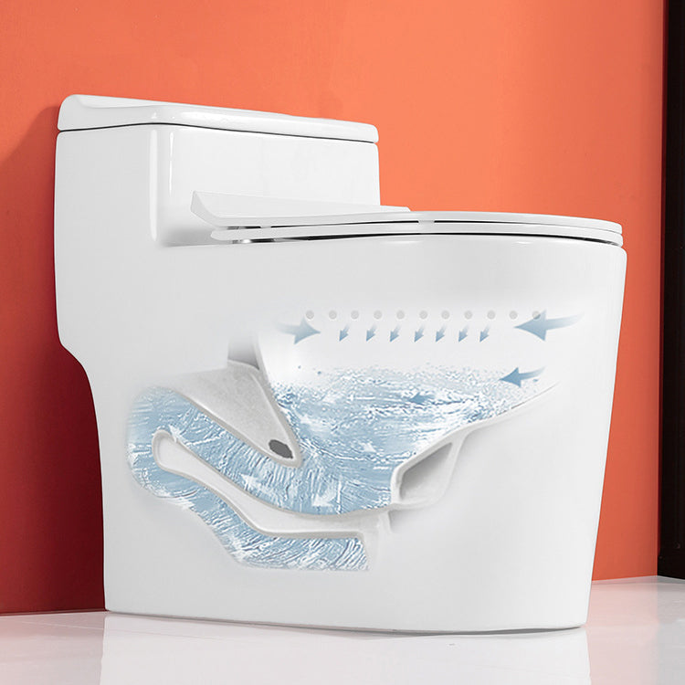 Floor Mounted Porcelain Toilet One-Piece Toilet Modern Flush Toilet Clearhalo 'Bathroom Remodel & Bathroom Fixtures' 'Home Improvement' 'home_improvement' 'home_improvement_toilets' 'Toilets & Bidets' 'Toilets' 6213935