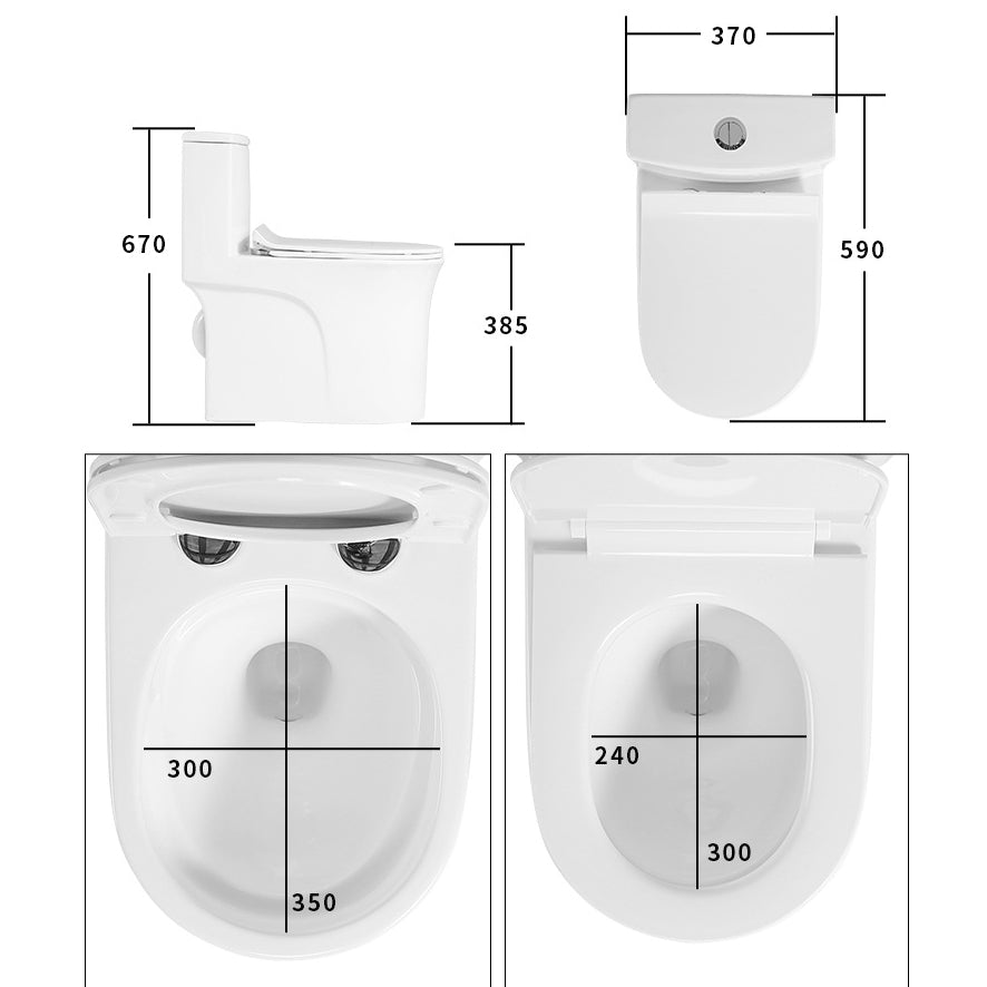 Floor Mounted Porcelain Toilet One-Piece Toilet Modern Flush Toilet Clearhalo 'Bathroom Remodel & Bathroom Fixtures' 'Home Improvement' 'home_improvement' 'home_improvement_toilets' 'Toilets & Bidets' 'Toilets' 6213944