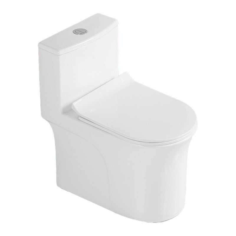 Floor Mounted Porcelain Toilet One-Piece Toilet Modern Flush Toilet Clearhalo 'Bathroom Remodel & Bathroom Fixtures' 'Home Improvement' 'home_improvement' 'home_improvement_toilets' 'Toilets & Bidets' 'Toilets' 6213948
