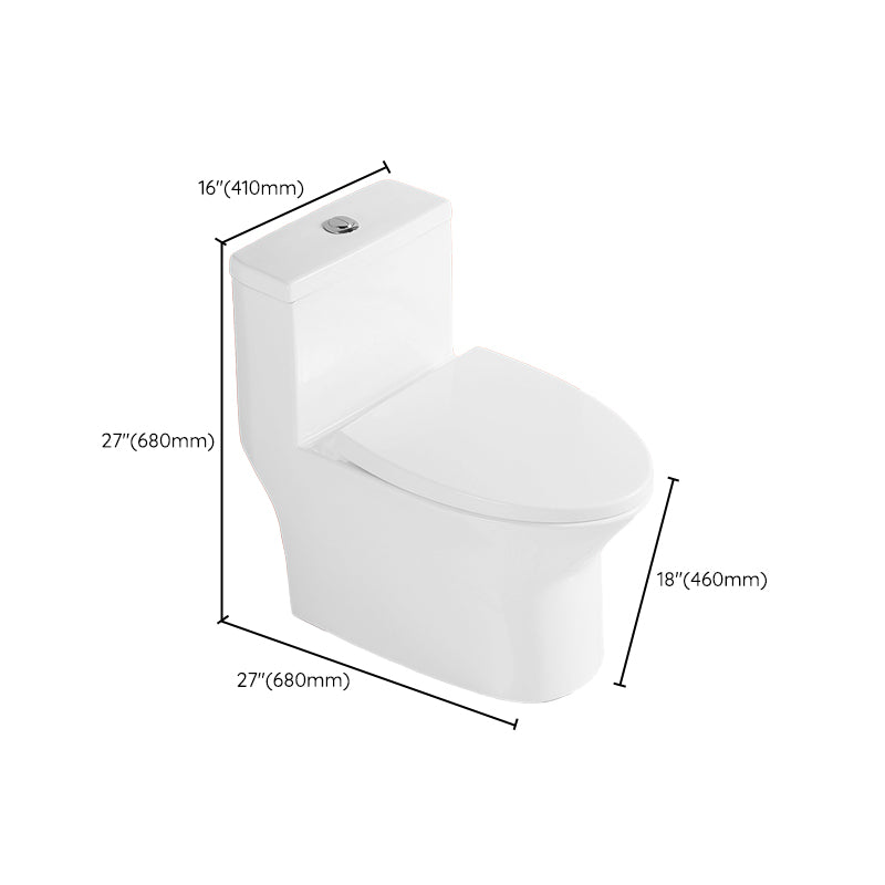 Floor Mounted Porcelain Toilet One-Piece Toilet Modern Flush Toilet Clearhalo 'Bathroom Remodel & Bathroom Fixtures' 'Home Improvement' 'home_improvement' 'home_improvement_toilets' 'Toilets & Bidets' 'Toilets' 6213954