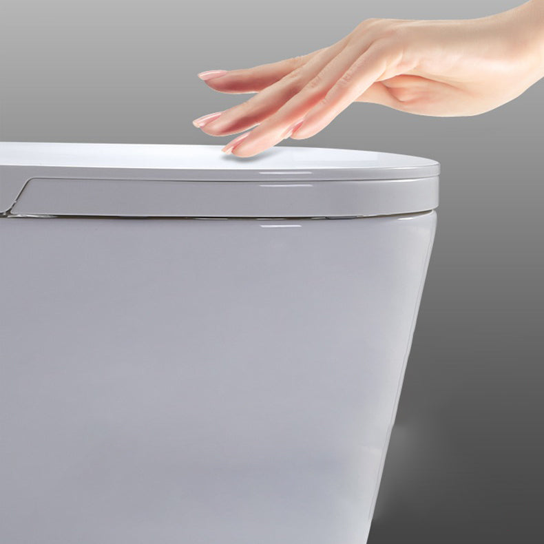 Modern Siphon Jet Toilet Floor Mount Flush Toilet with Toilet Seat Clearhalo 'Bathroom Remodel & Bathroom Fixtures' 'Home Improvement' 'home_improvement' 'home_improvement_toilets' 'Toilets & Bidets' 'Toilets' 6213961