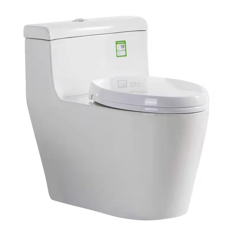 Modern Ceramic Siphon Jet Toilet Bowl Floor Mount Flush Toilet with Toilet Seat Clearhalo 'Bathroom Remodel & Bathroom Fixtures' 'Home Improvement' 'home_improvement' 'home_improvement_toilets' 'Toilets & Bidets' 'Toilets' 6213994