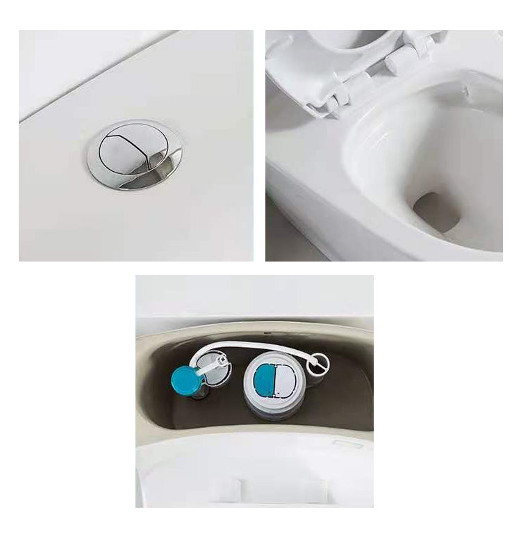Modern Ceramic Siphon Jet Toilet Bowl Floor Mount Flush Toilet with Toilet Seat Clearhalo 'Bathroom Remodel & Bathroom Fixtures' 'Home Improvement' 'home_improvement' 'home_improvement_toilets' 'Toilets & Bidets' 'Toilets' 6213999