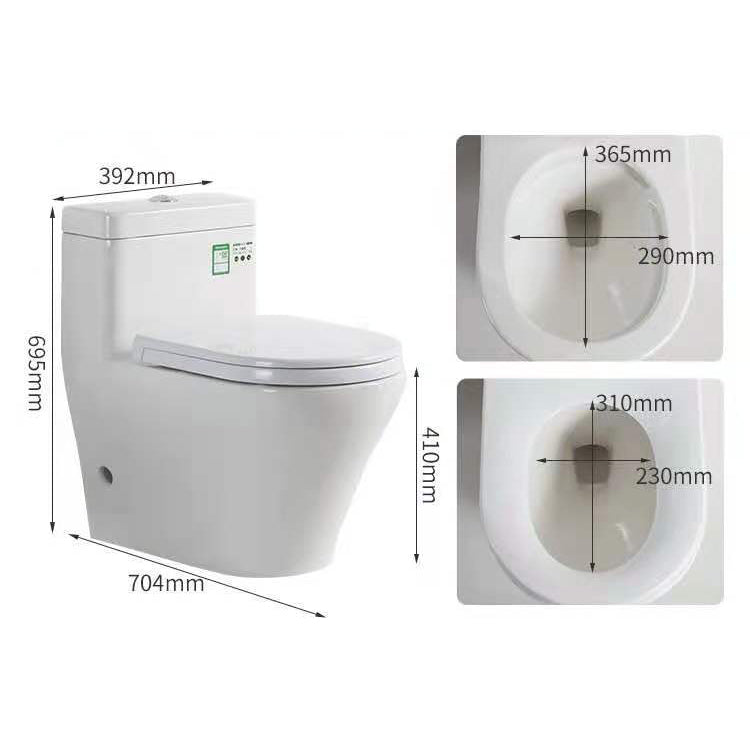 Modern Ceramic Siphon Jet Toilet Bowl Floor Mount Flush Toilet with Toilet Seat Clearhalo 'Bathroom Remodel & Bathroom Fixtures' 'Home Improvement' 'home_improvement' 'home_improvement_toilets' 'Toilets & Bidets' 'Toilets' 6214006