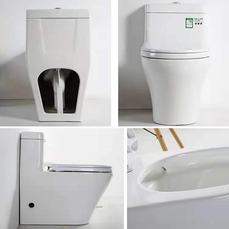 Modern Ceramic Siphon Jet Toilet Bowl Floor Mount Flush Toilet with Toilet Seat Clearhalo 'Bathroom Remodel & Bathroom Fixtures' 'Home Improvement' 'home_improvement' 'home_improvement_toilets' 'Toilets & Bidets' 'Toilets' 6214007