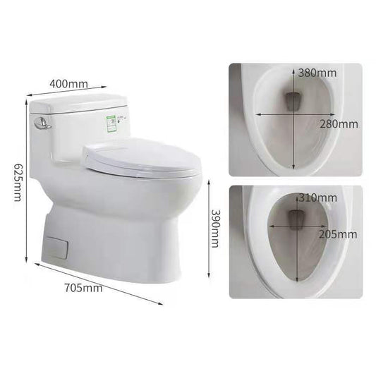 Modern Ceramic Siphon Jet Toilet Bowl Floor Mount Flush Toilet with Toilet Seat Clearhalo 'Bathroom Remodel & Bathroom Fixtures' 'Home Improvement' 'home_improvement' 'home_improvement_toilets' 'Toilets & Bidets' 'Toilets' 6214009