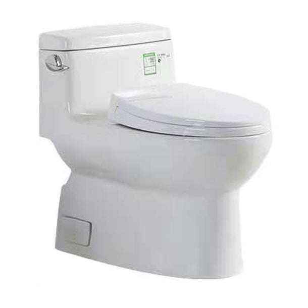 Modern Ceramic Siphon Jet Toilet Bowl Floor Mount Flush Toilet with Toilet Seat Clearhalo 'Bathroom Remodel & Bathroom Fixtures' 'Home Improvement' 'home_improvement' 'home_improvement_toilets' 'Toilets & Bidets' 'Toilets' 6214016