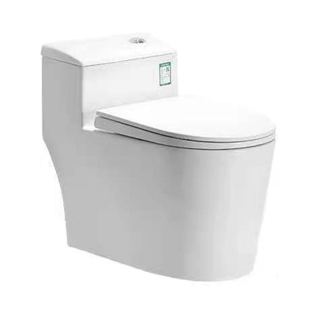 Modern Ceramic Siphon Jet Toilet Bowl Floor Mount Flush Toilet with Toilet Seat Clearhalo 'Bathroom Remodel & Bathroom Fixtures' 'Home Improvement' 'home_improvement' 'home_improvement_toilets' 'Toilets & Bidets' 'Toilets' 6214017