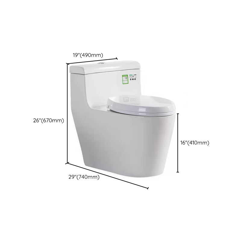 Modern Ceramic Siphon Jet Toilet Bowl Floor Mount Flush Toilet with Toilet Seat Clearhalo 'Bathroom Remodel & Bathroom Fixtures' 'Home Improvement' 'home_improvement' 'home_improvement_toilets' 'Toilets & Bidets' 'Toilets' 6214021