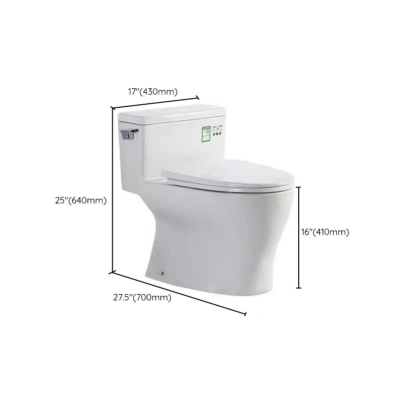 Modern Ceramic Siphon Jet Toilet Bowl Floor Mount Flush Toilet with Toilet Seat Clearhalo 'Bathroom Remodel & Bathroom Fixtures' 'Home Improvement' 'home_improvement' 'home_improvement_toilets' 'Toilets & Bidets' 'Toilets' 6214022