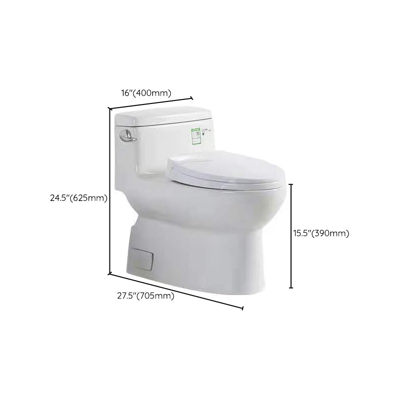 Modern Ceramic Siphon Jet Toilet Bowl Floor Mount Flush Toilet with Toilet Seat Clearhalo 'Bathroom Remodel & Bathroom Fixtures' 'Home Improvement' 'home_improvement' 'home_improvement_toilets' 'Toilets & Bidets' 'Toilets' 6214023