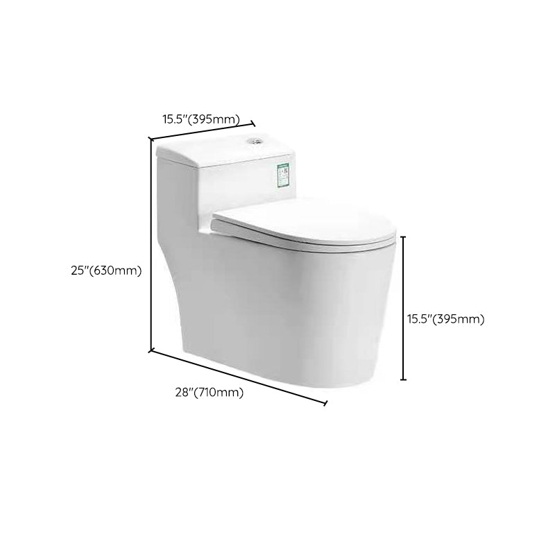Modern Ceramic Siphon Jet Toilet Bowl Floor Mount Flush Toilet with Toilet Seat Clearhalo 'Bathroom Remodel & Bathroom Fixtures' 'Home Improvement' 'home_improvement' 'home_improvement_toilets' 'Toilets & Bidets' 'Toilets' 6214024