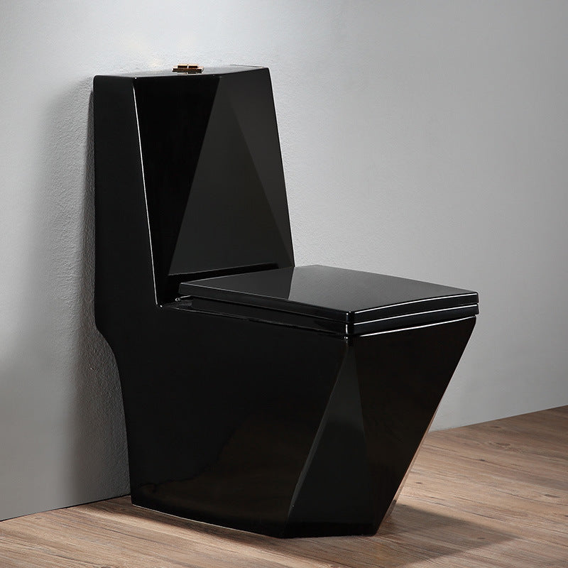 Modern Siphon Jet Toilet Bowl Floor Mount Flush Toilet with Seat 14"L x 27"W x 33"H Clearhalo 'Bathroom Remodel & Bathroom Fixtures' 'Home Improvement' 'home_improvement' 'home_improvement_toilets' 'Toilets & Bidets' 'Toilets' 6214045