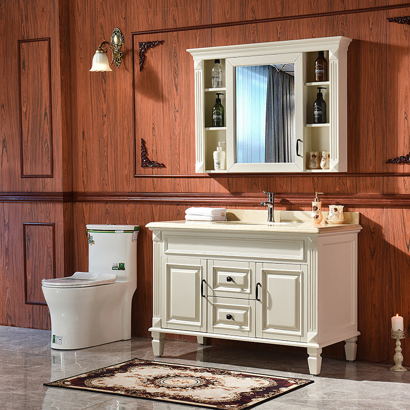 Traditional Freestanding Bathroom Vanity Solid Wood Bathroom Vanity Set for Bathroom Clearhalo 'Bathroom Remodel & Bathroom Fixtures' 'Bathroom Vanities' 'bathroom_vanities' 'Home Improvement' 'home_improvement' 'home_improvement_bathroom_vanities' 6214980