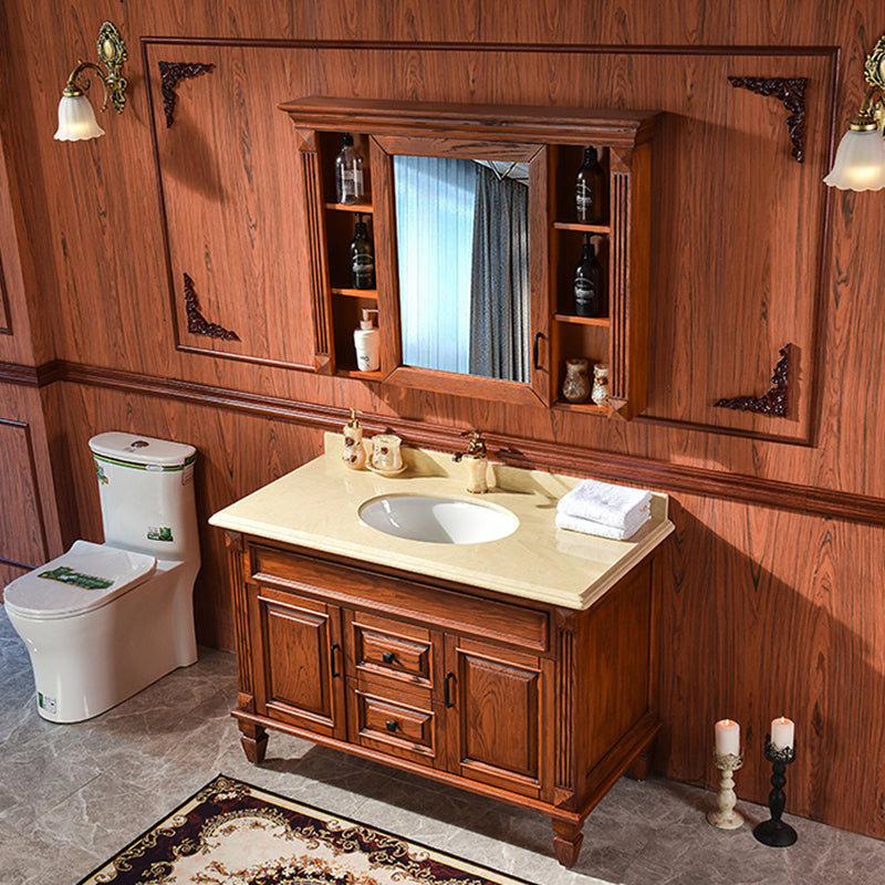 Traditional Freestanding Bathroom Vanity Solid Wood Bathroom Vanity Set for Bathroom Clearhalo 'Bathroom Remodel & Bathroom Fixtures' 'Bathroom Vanities' 'bathroom_vanities' 'Home Improvement' 'home_improvement' 'home_improvement_bathroom_vanities' 6214984