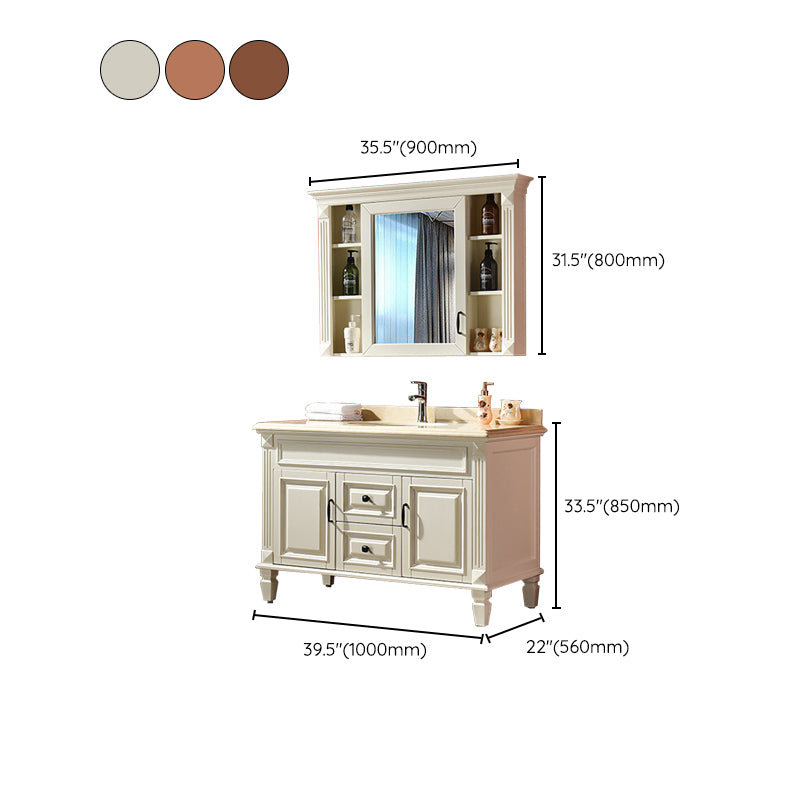 Traditional Freestanding Bathroom Vanity Solid Wood Bathroom Vanity Set for Bathroom Clearhalo 'Bathroom Remodel & Bathroom Fixtures' 'Bathroom Vanities' 'bathroom_vanities' 'Home Improvement' 'home_improvement' 'home_improvement_bathroom_vanities' 6214993
