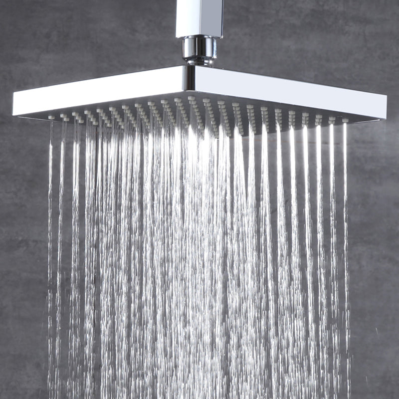 Traditional Metal Fixed Shower Head Ceiling Mounted Square Fixed Shower Head Grey Clearhalo 'Bathroom Remodel & Bathroom Fixtures' 'Home Improvement' 'home_improvement' 'home_improvement_shower_heads' 'Shower Heads' 'shower_heads' 'Showers & Bathtubs Plumbing' 'Showers & Bathtubs' 6215109