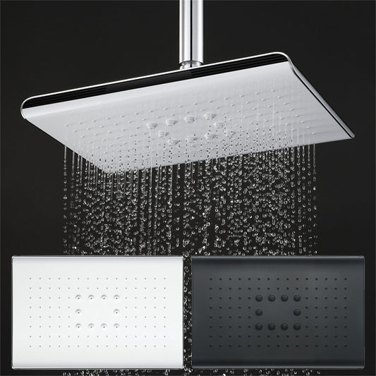 Rectangle Fixed Shower Head Traditional Ceiling Mounted Shower Head Clearhalo 'Bathroom Remodel & Bathroom Fixtures' 'Home Improvement' 'home_improvement' 'home_improvement_shower_heads' 'Shower Heads' 'shower_heads' 'Showers & Bathtubs Plumbing' 'Showers & Bathtubs' 6215118