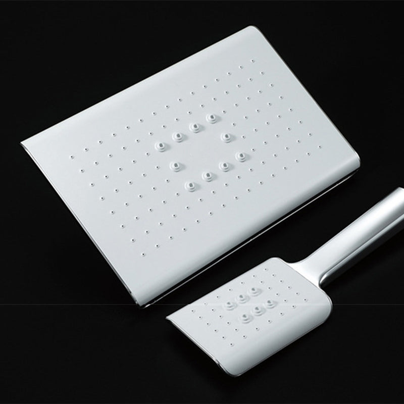 Rectangle Fixed Shower Head Traditional Ceiling Mounted Shower Head Clearhalo 'Bathroom Remodel & Bathroom Fixtures' 'Home Improvement' 'home_improvement' 'home_improvement_shower_heads' 'Shower Heads' 'shower_heads' 'Showers & Bathtubs Plumbing' 'Showers & Bathtubs' 6215121