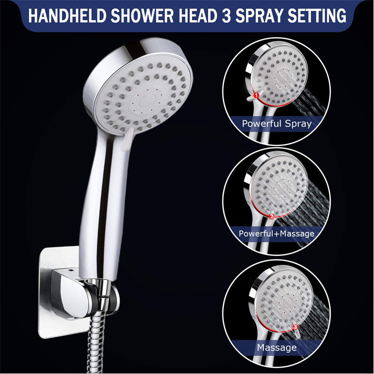 Round Dual Shower Heads Traditional Style Wall Mounted Dual Shower Clearhalo 'Bathroom Remodel & Bathroom Fixtures' 'Home Improvement' 'home_improvement' 'home_improvement_shower_heads' 'Shower Heads' 'shower_heads' 'Showers & Bathtubs Plumbing' 'Showers & Bathtubs' 6215221