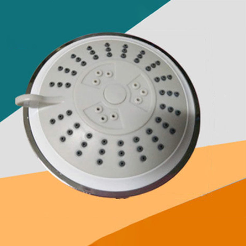 Round Fixed Shower Head Traditional Style Metal 5-inch Fixed Shower Head Design 2 Clearhalo 'Bathroom Remodel & Bathroom Fixtures' 'Home Improvement' 'home_improvement' 'home_improvement_shower_heads' 'Shower Heads' 'shower_heads' 'Showers & Bathtubs Plumbing' 'Showers & Bathtubs' 6215234