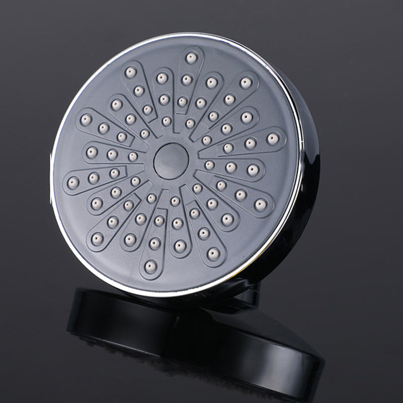 Round Fixed Shower Head Traditional Style Metal 5-inch Fixed Shower Head Clearhalo 'Bathroom Remodel & Bathroom Fixtures' 'Home Improvement' 'home_improvement' 'home_improvement_shower_heads' 'Shower Heads' 'shower_heads' 'Showers & Bathtubs Plumbing' 'Showers & Bathtubs' 6215235