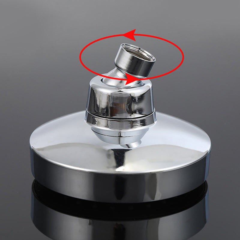 Round Fixed Shower Head Traditional Style Metal 5-inch Fixed Shower Head Clearhalo 'Bathroom Remodel & Bathroom Fixtures' 'Home Improvement' 'home_improvement' 'home_improvement_shower_heads' 'Shower Heads' 'shower_heads' 'Showers & Bathtubs Plumbing' 'Showers & Bathtubs' 6215242