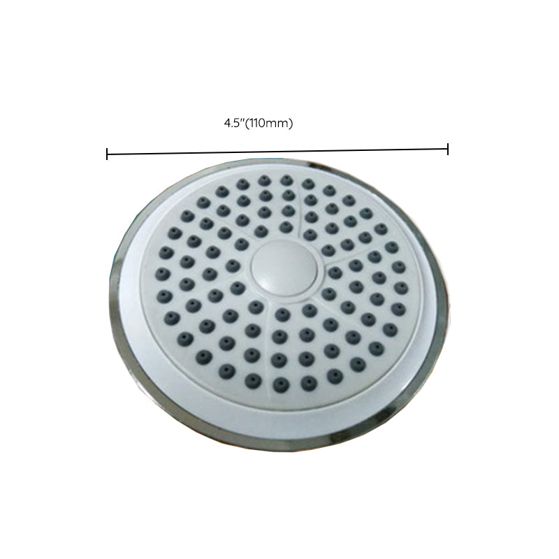Round Fixed Shower Head Traditional Style Metal 5-inch Fixed Shower Head Clearhalo 'Bathroom Remodel & Bathroom Fixtures' 'Home Improvement' 'home_improvement' 'home_improvement_shower_heads' 'Shower Heads' 'shower_heads' 'Showers & Bathtubs Plumbing' 'Showers & Bathtubs' 6215249