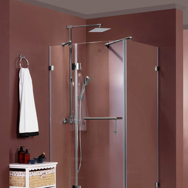 Wall Mounted Fixed Shower Head Modern Style Metal Shower Head Clearhalo 'Bathroom Remodel & Bathroom Fixtures' 'Home Improvement' 'home_improvement' 'home_improvement_shower_heads' 'Shower Heads' 'shower_heads' 'Showers & Bathtubs Plumbing' 'Showers & Bathtubs' 6215294