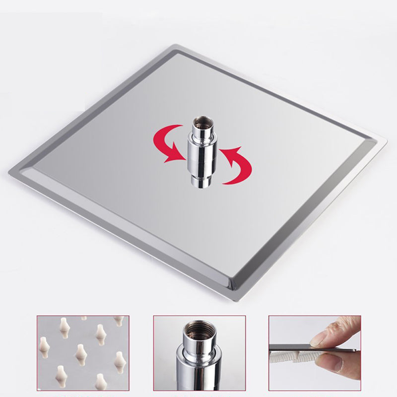 Wall Mounted Fixed Shower Head Modern Style Metal Shower Head Clearhalo 'Bathroom Remodel & Bathroom Fixtures' 'Home Improvement' 'home_improvement' 'home_improvement_shower_heads' 'Shower Heads' 'shower_heads' 'Showers & Bathtubs Plumbing' 'Showers & Bathtubs' 6215295