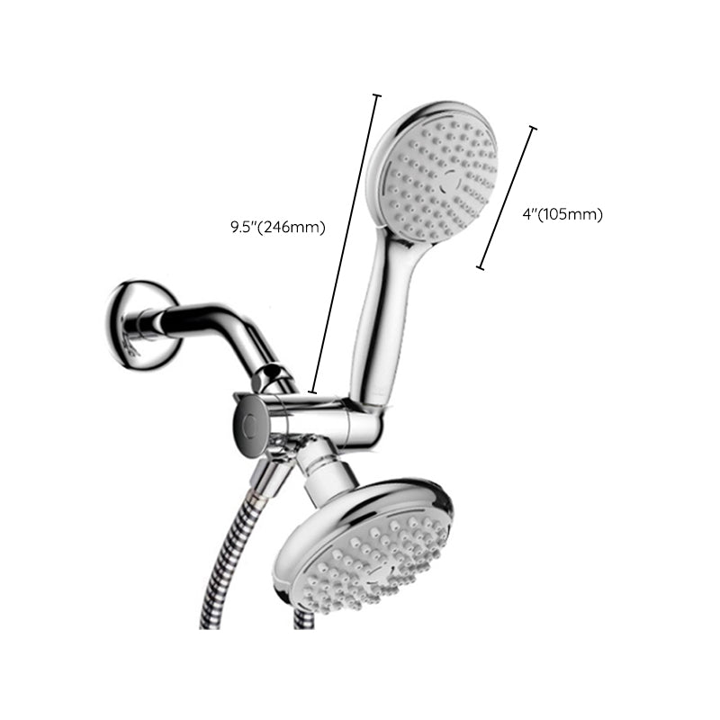 Wall Mounted Dual Shower Traditional Round Dual Shower Heads Clearhalo 'Bathroom Remodel & Bathroom Fixtures' 'Home Improvement' 'home_improvement' 'home_improvement_shower_heads' 'Shower Heads' 'shower_heads' 'Showers & Bathtubs Plumbing' 'Showers & Bathtubs' 6215319