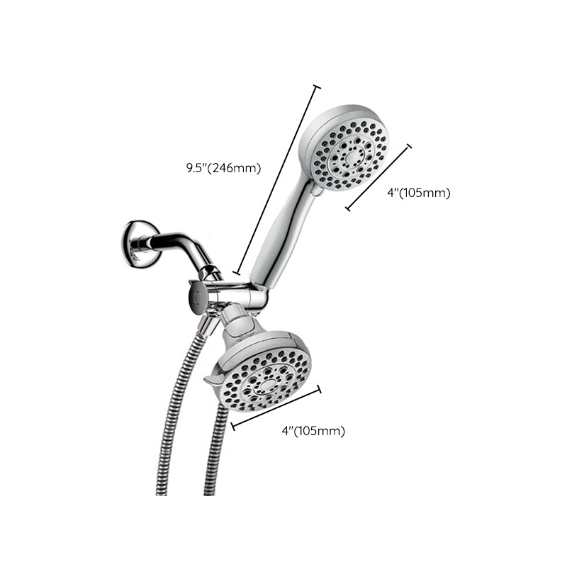 Traditional Dual Shower Heads Home Metal Round Shape Dual Shower Clearhalo 'Bathroom Remodel & Bathroom Fixtures' 'Home Improvement' 'home_improvement' 'home_improvement_shower_heads' 'Shower Heads' 'shower_heads' 'Showers & Bathtubs Plumbing' 'Showers & Bathtubs' 6215330