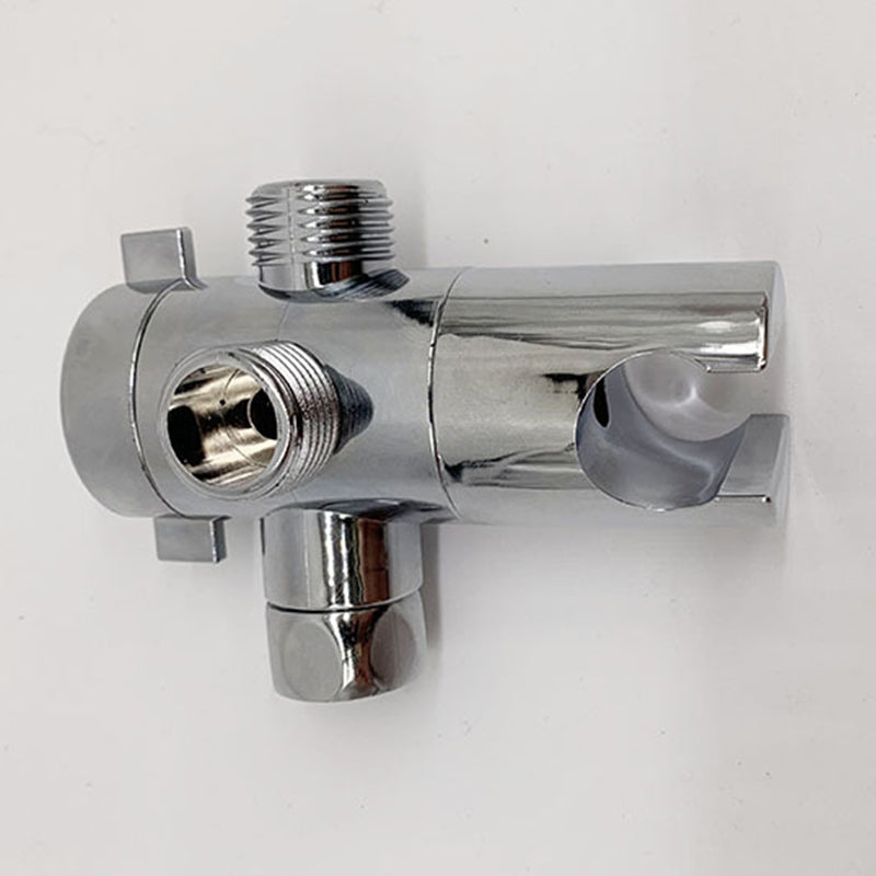 Wall Mounted Round Shower Modern Style Metal Dual Shower Heads Clearhalo 'Bathroom Remodel & Bathroom Fixtures' 'Home Improvement' 'home_improvement' 'home_improvement_shower_heads' 'Shower Heads' 'shower_heads' 'Showers & Bathtubs Plumbing' 'Showers & Bathtubs' 6215340